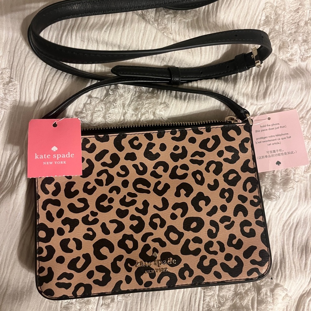 Kate Spade New York Leopard Darcy Slim Crossbody Purse
